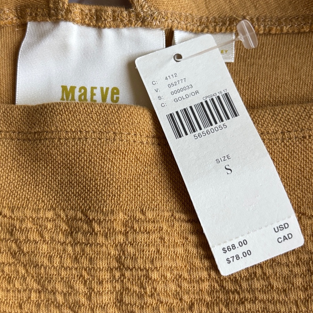 Anthropologie Maeve Mustard Knit Top - Picture 4 of 4